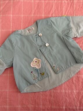 Babymini par catimini French Baby Light Blue Embroidered Jacket